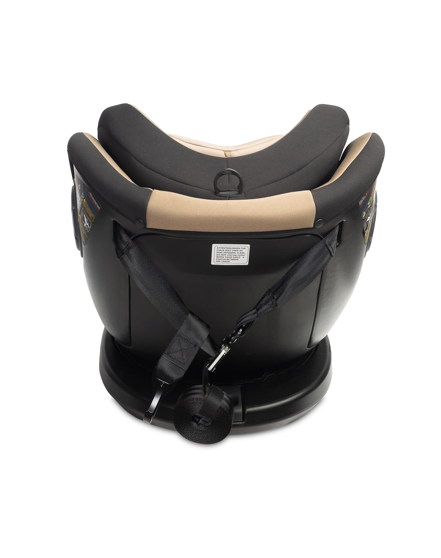 CARETERO - Autositz Kinder - Autokindersitz MOKKI - Gegurteter Autositz - i-Size Homologation ISOFIX - für Kinder von 40-150 cm Größe - Rotierend 360° - Reduktionseinsatz für Babys - Beige
