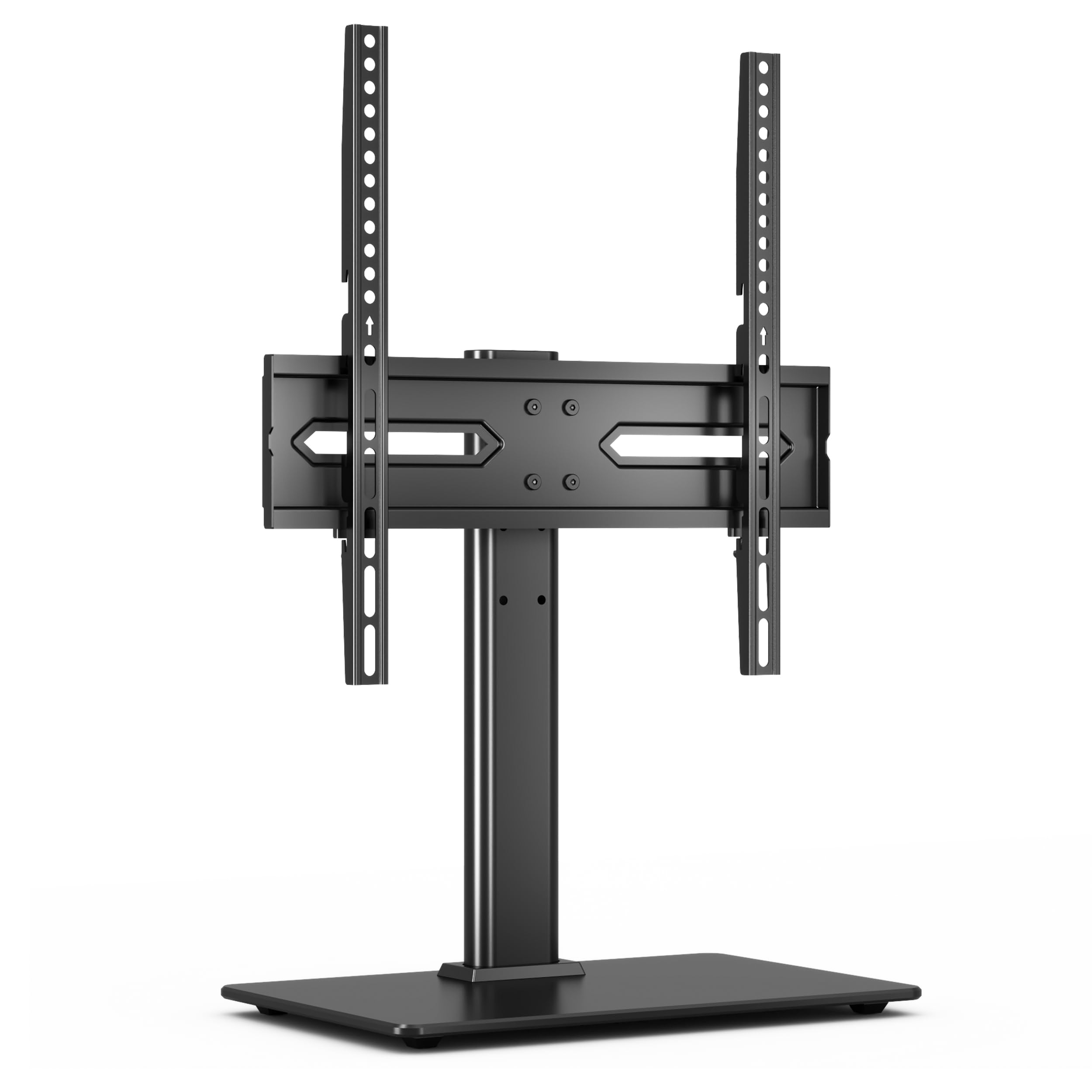 Utopia Home Universal TV Stand for 24-60 Inch TVs, Height Adjustable Tv Table Top Stand with 50 Degree Swivel, Max VESA 400x400mm, Up to 45 KG (99 lbs), Tempered Glass Base & Cable Management (Black)