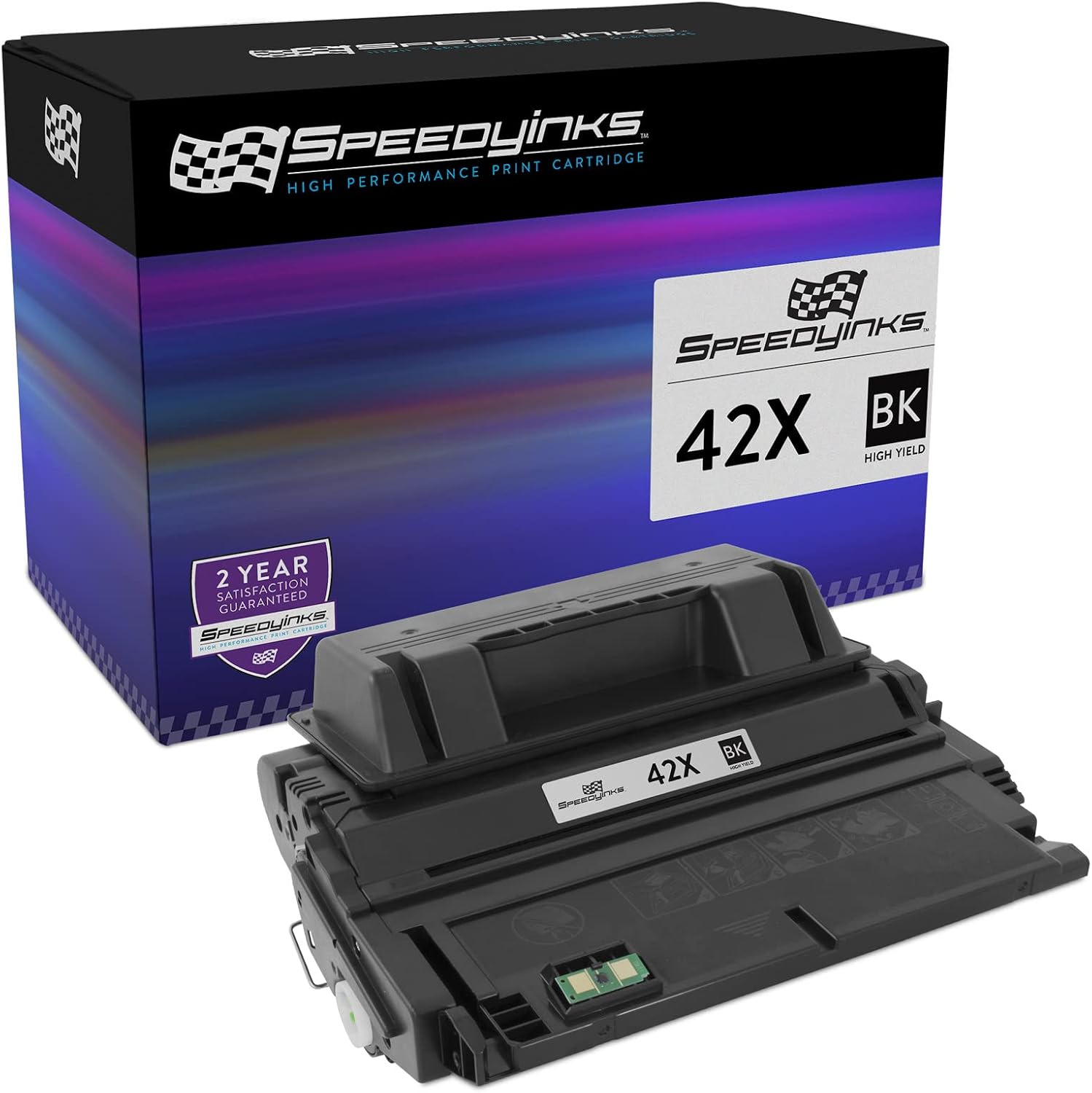 SPEEDYINKS Replacement Toner Cartridge Compatible with HP 42X High Yield (Black) Compatible with LaserJet Printers 4250, 4250tn, 4250dtn, 4350, 4350tn, 4250dtnsl, 4350dtn, 4250n, 4350dtnsl