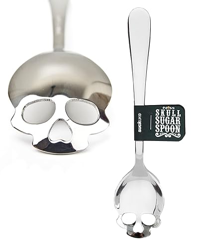 Skull sugar spoon with cutout eyes