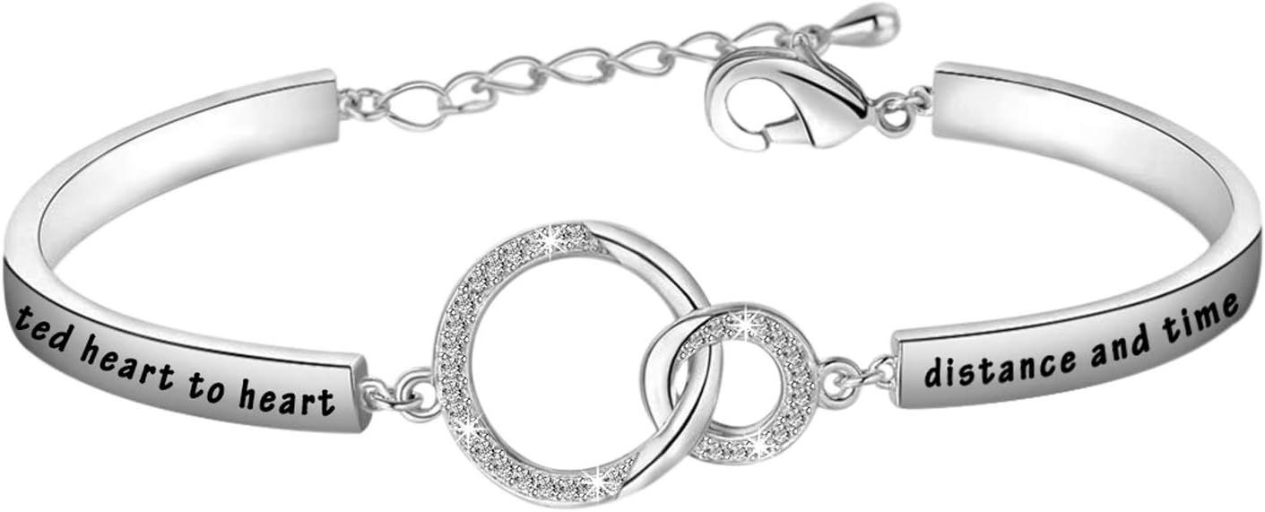 BEKECH Cousins Gift Cousin Are Connected Heart to Heart Distance And Time Can’t Break Them Apart Bracelet