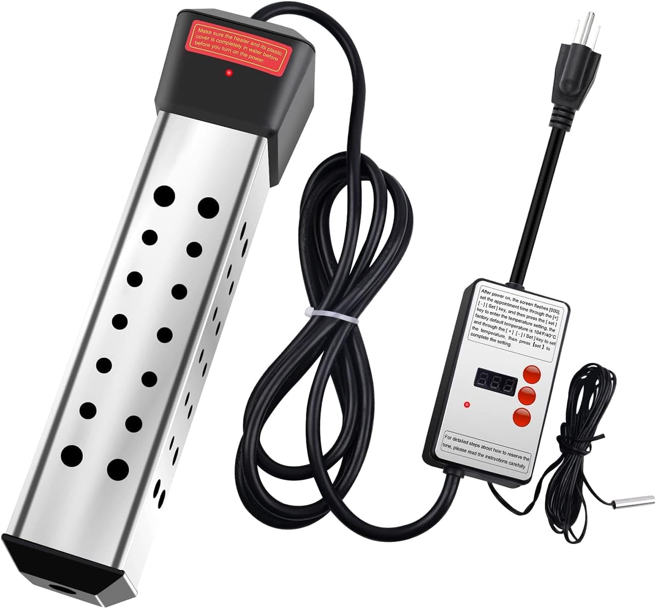 2000W Immersion Water Heater,Portable Electric 304