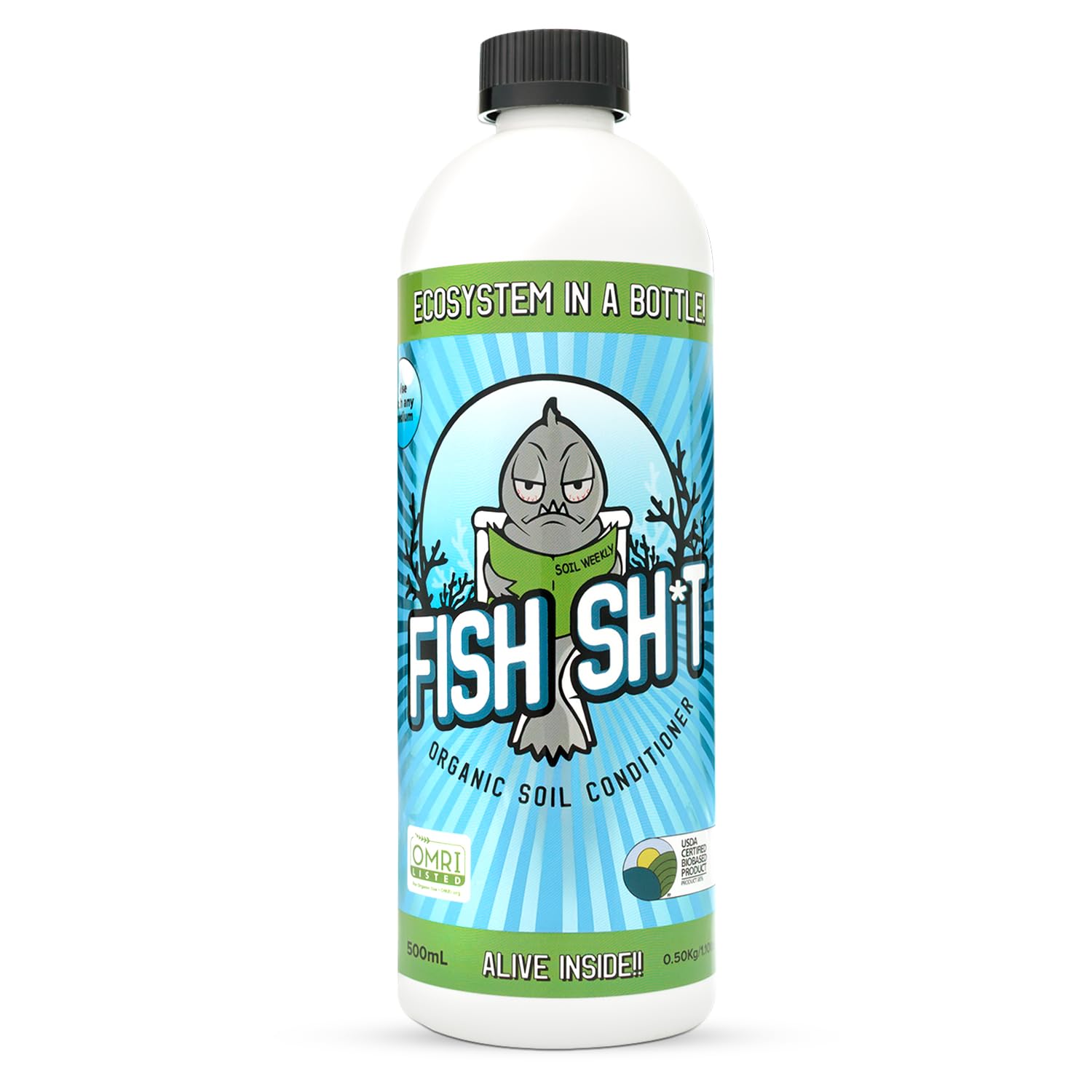 Fish Head Farms Organic Soil Conditioner for Yield and Flavor Enhancement. Improves Fertilizer Efficiency. Useful in Both Garden Soil and Hydroponics Applications. 500 mililiters