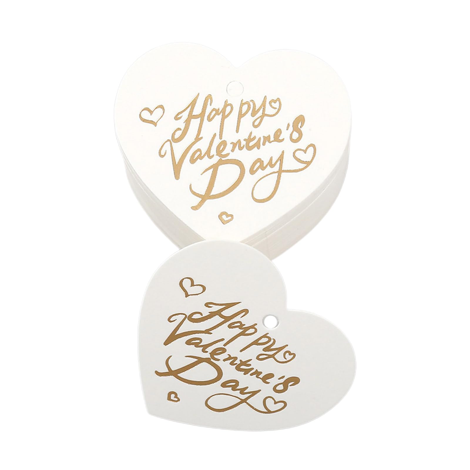 Buxuaaaa 1Bag Heart Designs Golden Color Gift Label Valentine's Day Decors for Presents and Crafting Couple Gift Embellishment Invitation Card Accessories