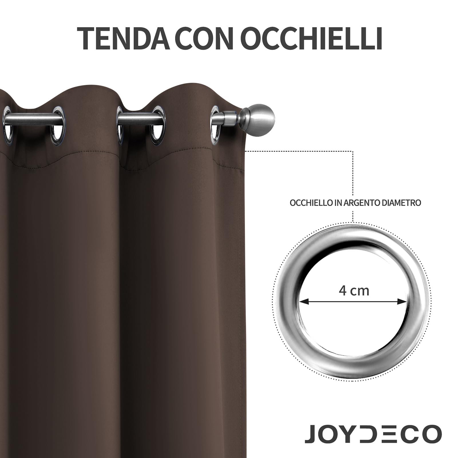 Joydeco Tende Oscuranti per Interni 2 Pezzi, Tende Termiche con Occhielli per Soggiorno Moderne, Cameretta Bambini, Camera da Letto Blackout Curtains