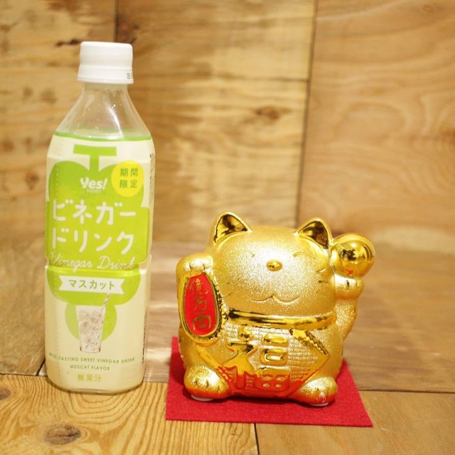 Amazon.co.jp: 金の招き猫中 陶器 貯金箱 未使用 置物