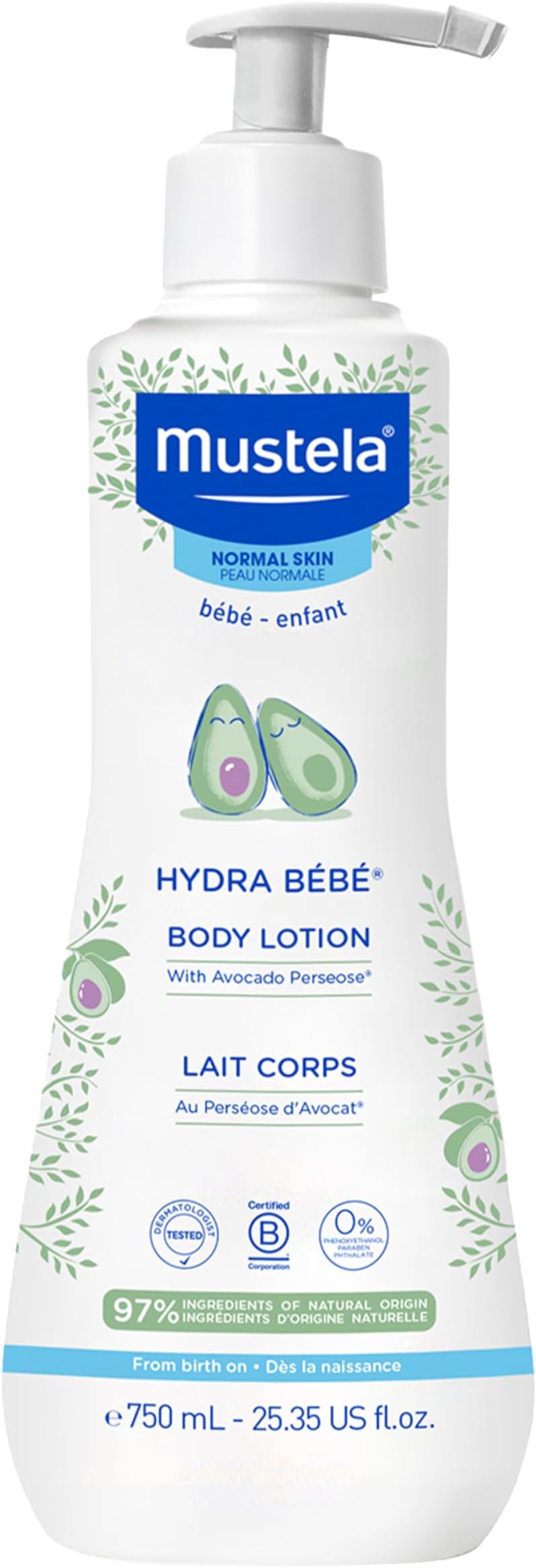Hydra Bebe Body Lotion - Daily Moisturizing Baby Lotion with Natural Avocado, Jojoba & Sunflower Oil – Various Sizes