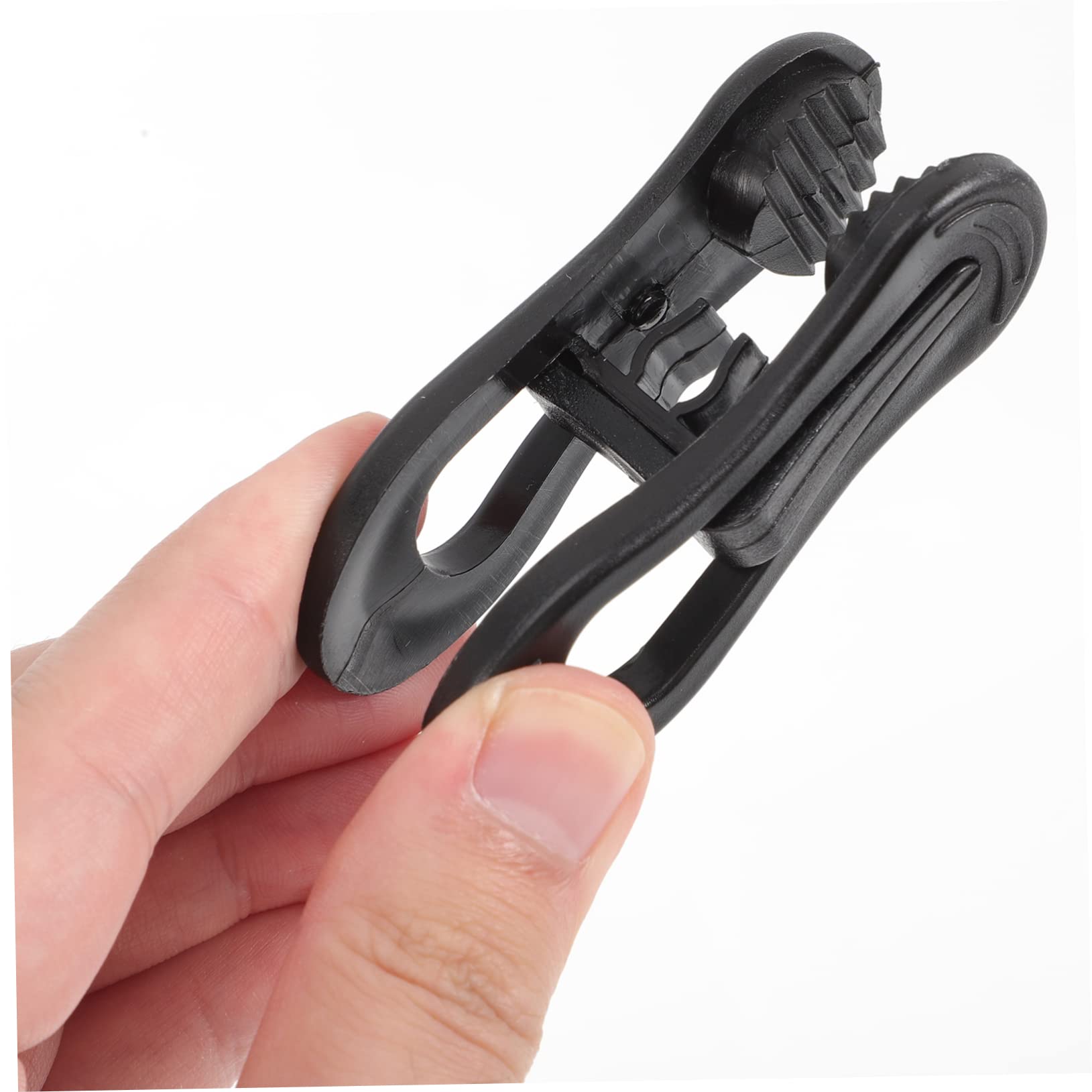 50 Stück Schwarzer Kleiderbügelclips aus Kunststoff mit Starker Klemmkraft und Flexibler Gleitfunktion für Wäscheleinen und Kleiderschrank im Außenbereich und Innenraum