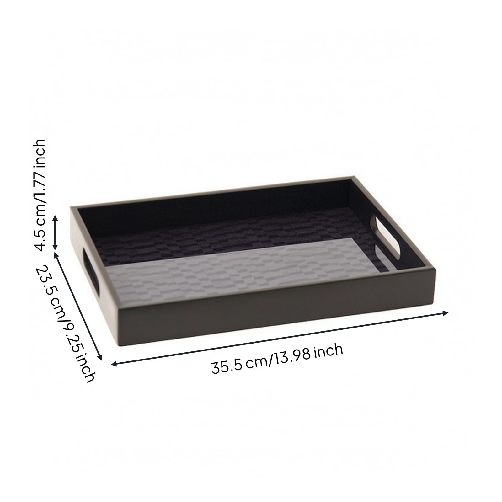 Bandeja Organizadora Organizador, 35.5x23.5x4.5cm, Ondulado Tinta