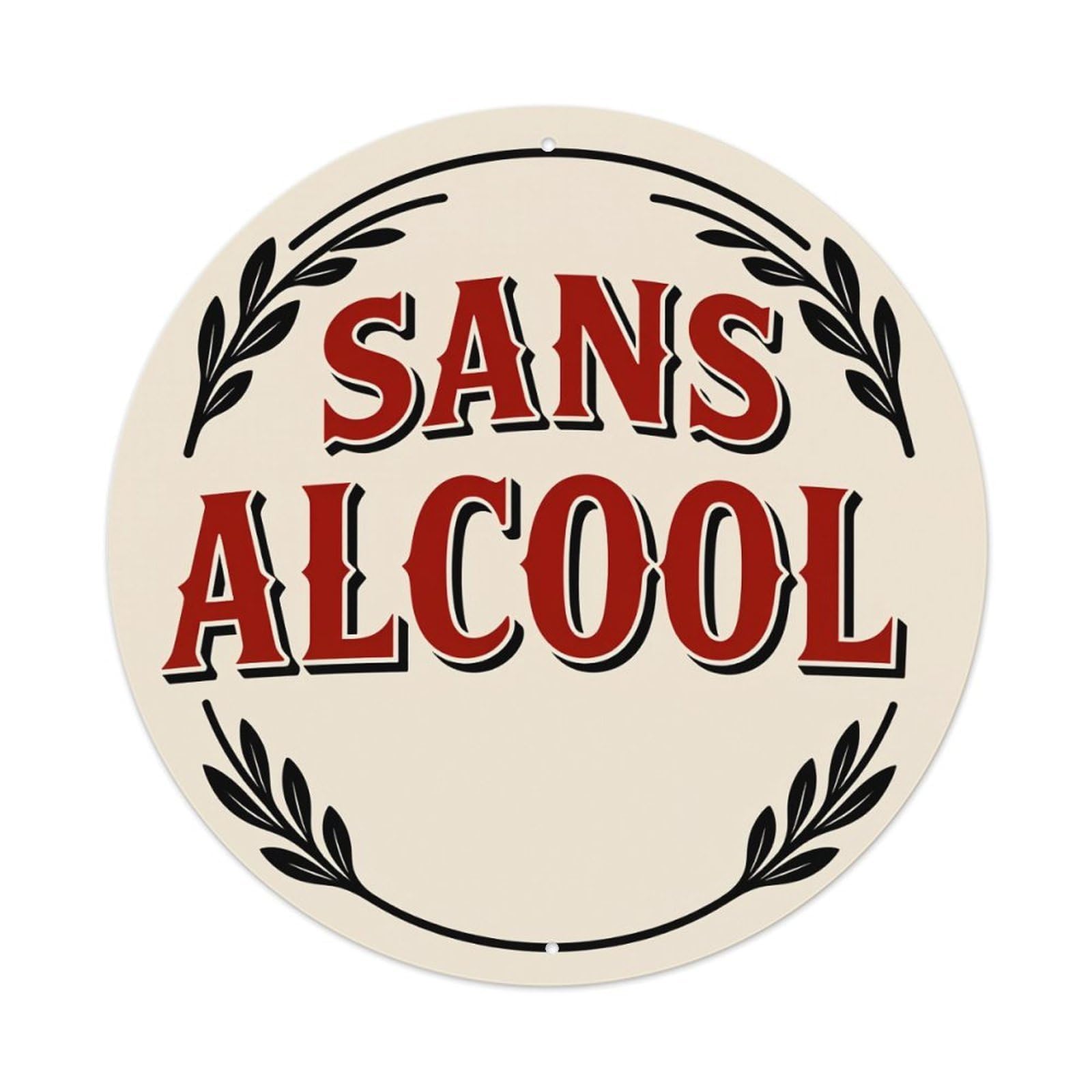 Alcohol-Free Laurel Wreath Design Metal Tin Sign Vintage Garden Bedroom Cafe Bar Man Cave Home Wall Decor Metal Poster 8x8 inches
