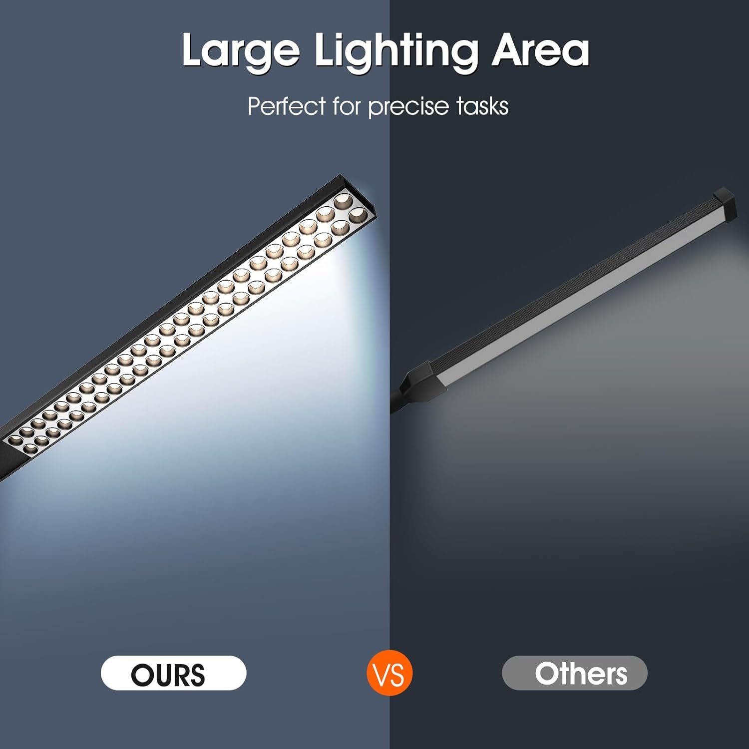 77"LED Floor Lamp,80W Black Modern Free-Standing Lamp,8000LM Dimmable High brightness office Lamp for Reading Study Room,Living Room,Bedroom Room,Piano Room,Meeting Room 4000K Natural Daylight - Image 5
