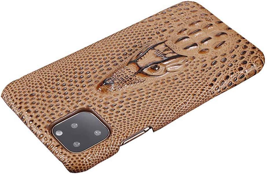 Étui iPhone 11 Pro Max antichoc coque cuir marron 3D