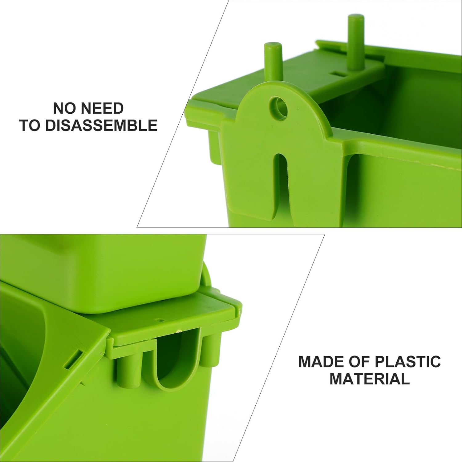 4pcs Self-Watering Vertical Wall Planters for Indoor Outdoor Use with Drainage Dual Plant Pockets and Removable Inner Basket Living Background Green Flower Pots for Succulents and