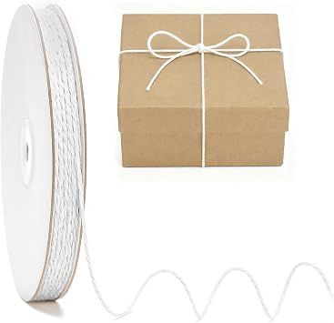jijAcraft 328Ft Cotton String - 2MM White Butcher Cooking Bakers Twine, Food Safe Kitchen Twine, Craft String for Gift Wrapping, Macrame Decor, Gardening
