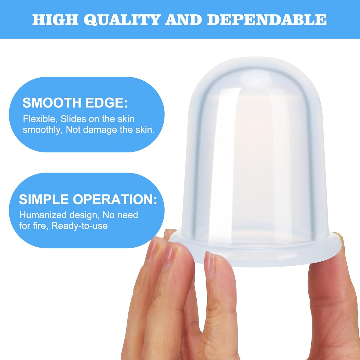 Silicone Cupping Therapy Set - Cupping Kit for Massage Therapy - Cellulite Remover Cupping Set - Anti Cellulite Cup Massager, Vacuum Suction Massage Cups for Cellulite Reduction - Image 4