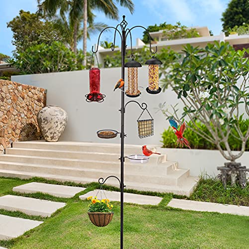 Urban Deco Bird Feeders Hanging Station Metal Bird Feeder Pole With