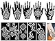 10 Blätter Tattoo Schablone Tattoo Vorlage für Körper und Handbemalung Tonya 10