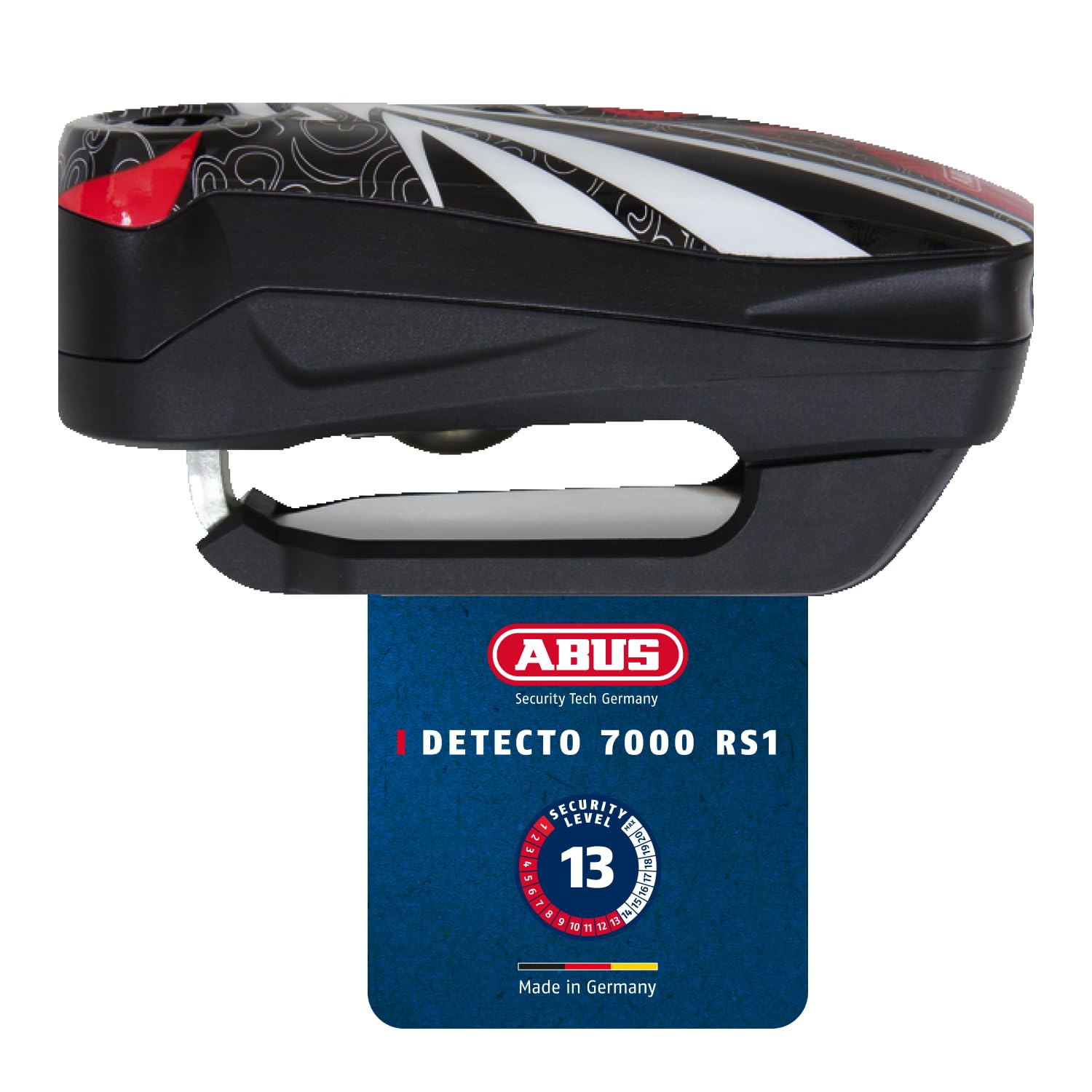 ABUS Antivol disque de frein Detecto 7000 RS1 - Antivol moto avec alarme