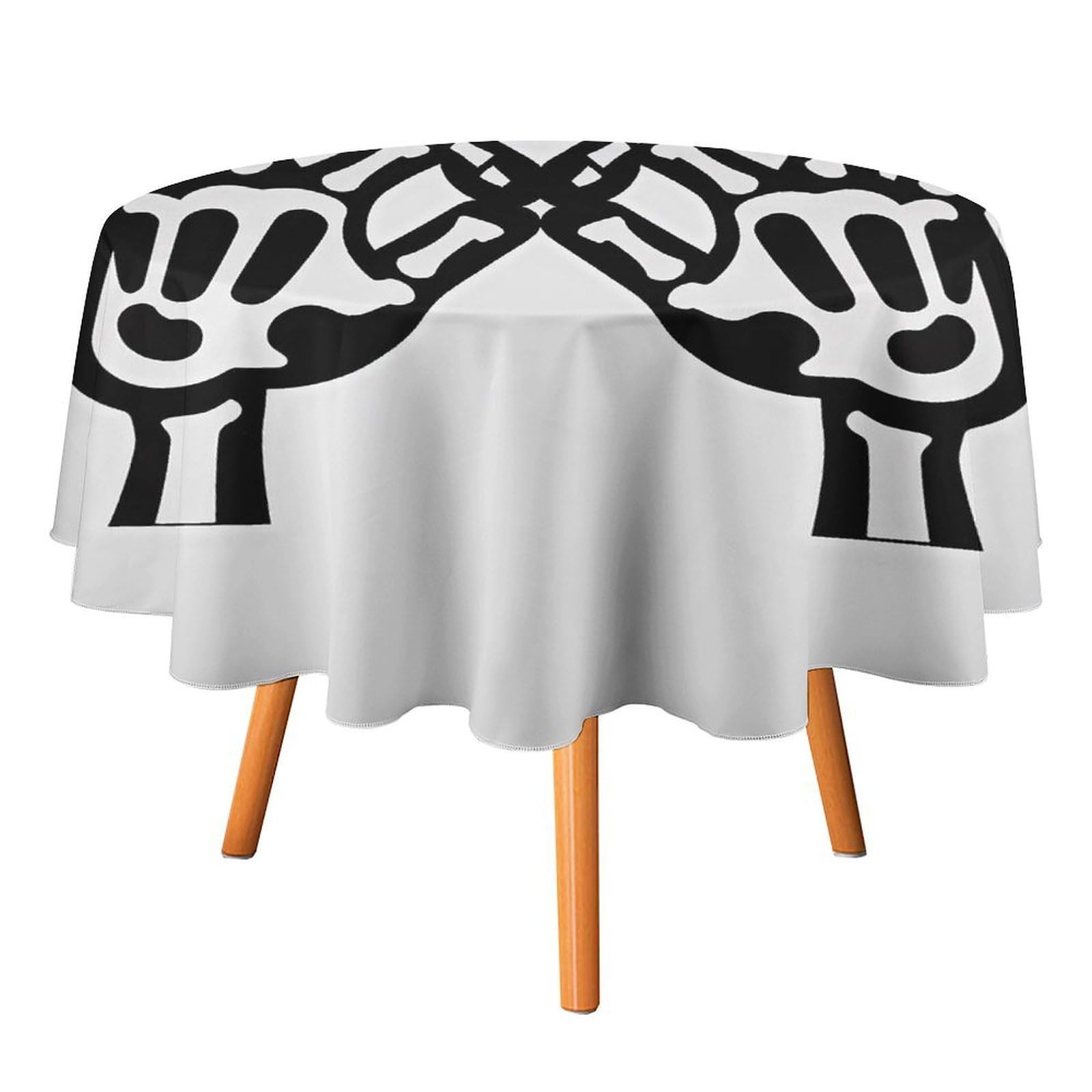 SMAZDFXX Than Love Tablecloth 50x50in Round Table Cloth Durable Polyester, Washable Stain Resistant Table Cover for Indoor Outdoor (Picnic, Dining, Party)