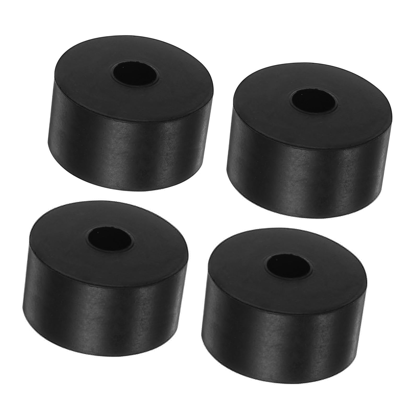 Unifizz 4PCS Rubber Spacer 2 Inch OD 0.47 Inch ID 1.2 Inch Thick Neoprene Round Anti Vibration Isolation Pads Isolator Rubber Washers Bushings for Home Cars Boat Accessories Black