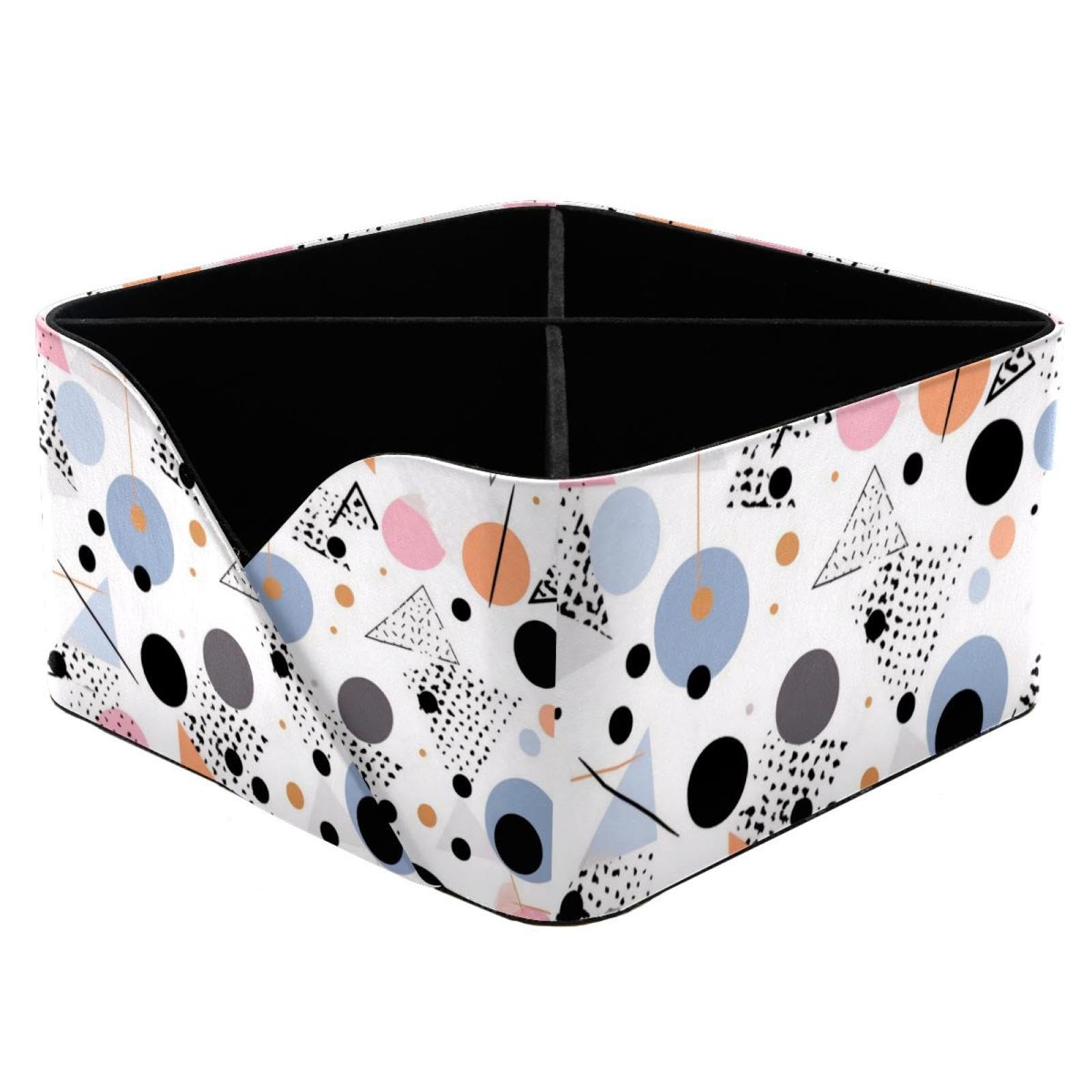 Boîte de rangement pour enfants et femmes motif géométrique abstrait