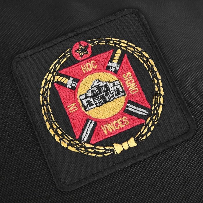 Bricks Masons Knights Templar Commandery Fatigue Cap Case - Black Patch with Red & Gold Emblem