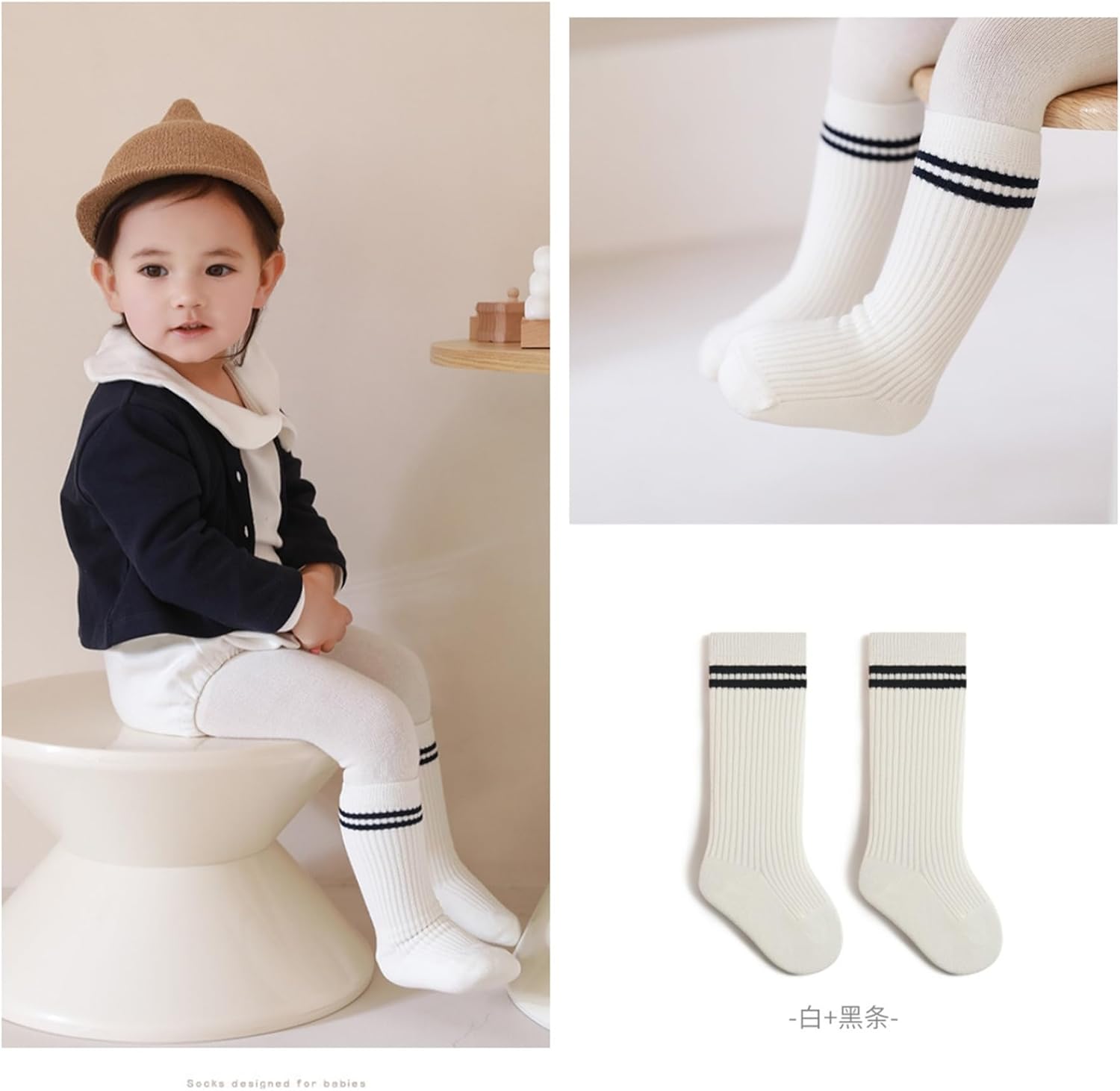 Baby Knee High Socks Girl Boy Infant Toddler Newborn Cotton Seamless Kids Uniform Tube Stockings Socks 6 Pairs - Image 6