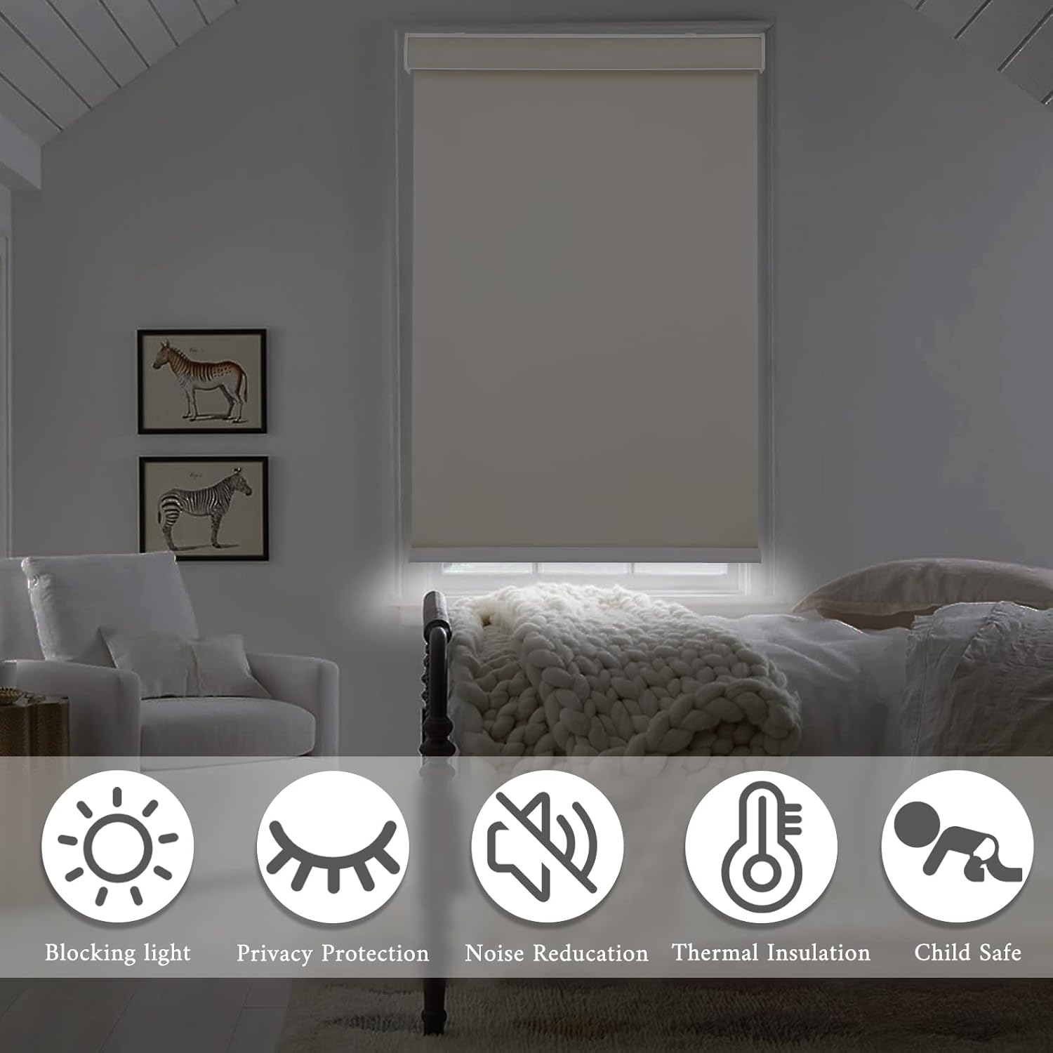 Custom MYshade Roller Blinds,Blackout Roller Shades for Windows,Cordless Roller Blinds,Easy to Install and Privacy Protection Blinds&Shades,Roll Blinds for Home、Office、Living Room