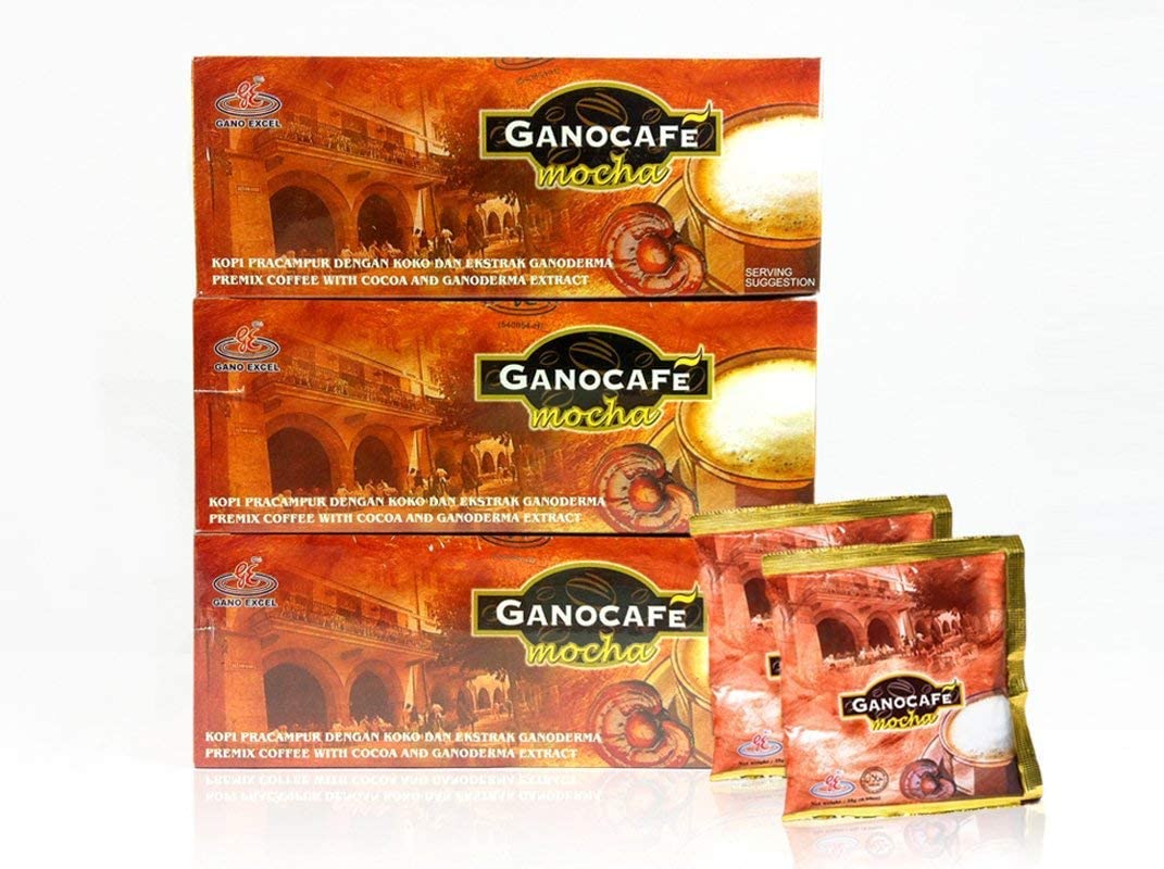 Value buy Gano Excel Mocha Coffee Ganoderma Lucidum Extract (1 Box = 15 sachets) (3x15)
