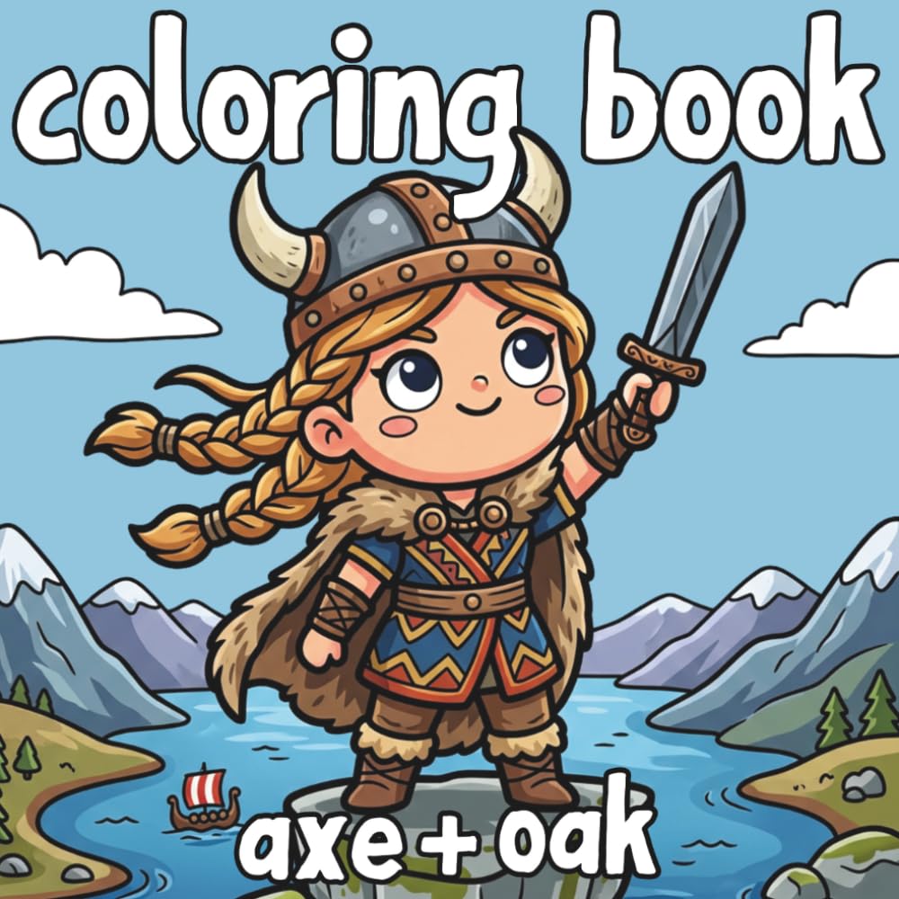 Axe & Oak Kawaii: A Cute Viking Coloring Book for All Ages