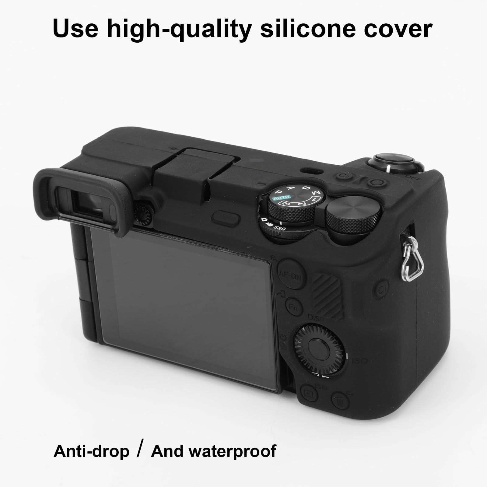 Silikonowa osłona ochronna dla Sony A6700, akcesoria z 2 sztukami folii ochronnej na wyświetlacz, zdjęta osłona obiektywu dla cyfrowego aparatu Sony A6700