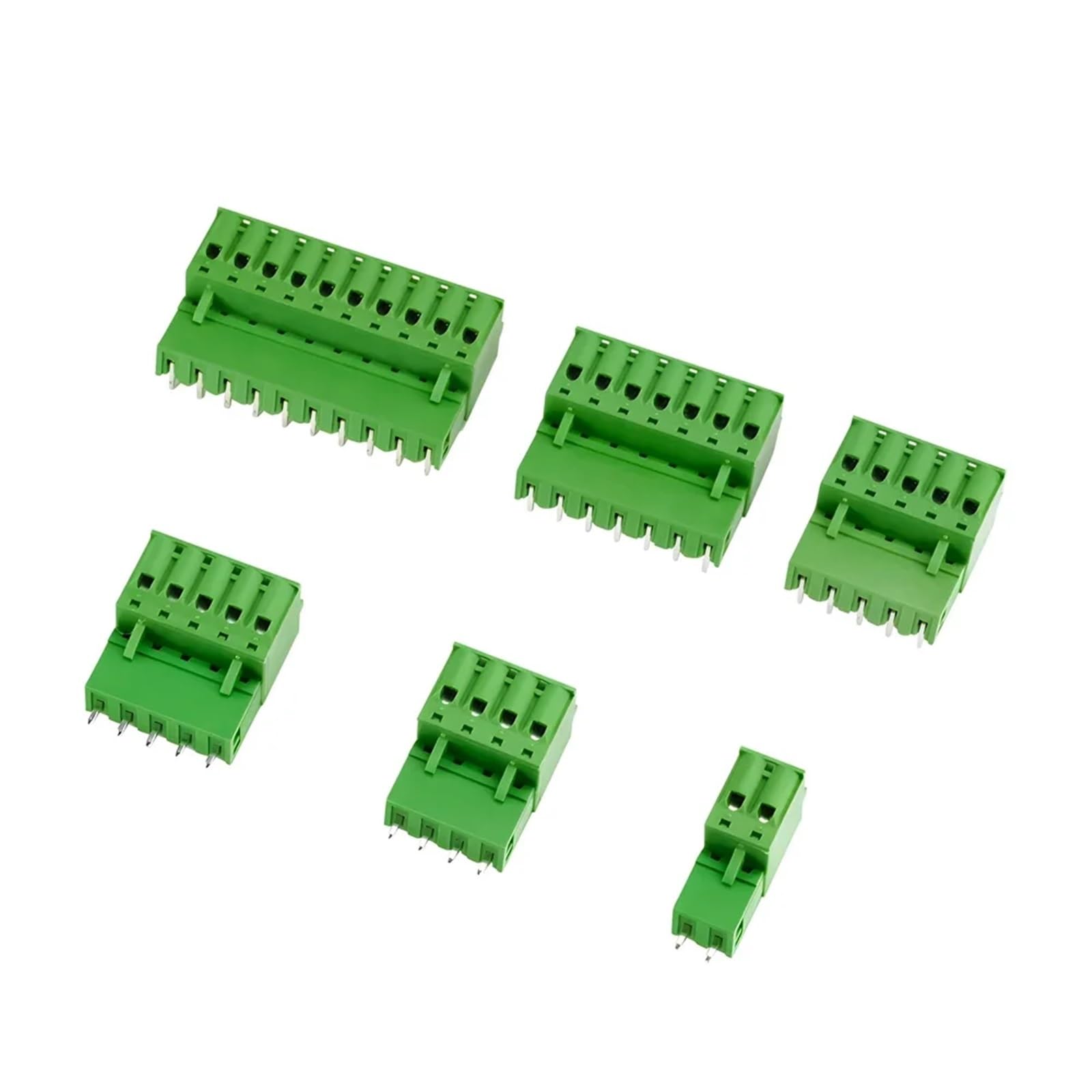 5 Sätze 2EDGKD 5,08 mm Steckklemmenblock Druckfeder Leiterplattenstecker rechtwinklig und gerade Nadel 2P 3P Stiftleistenbuchse(Right Angle,3P)