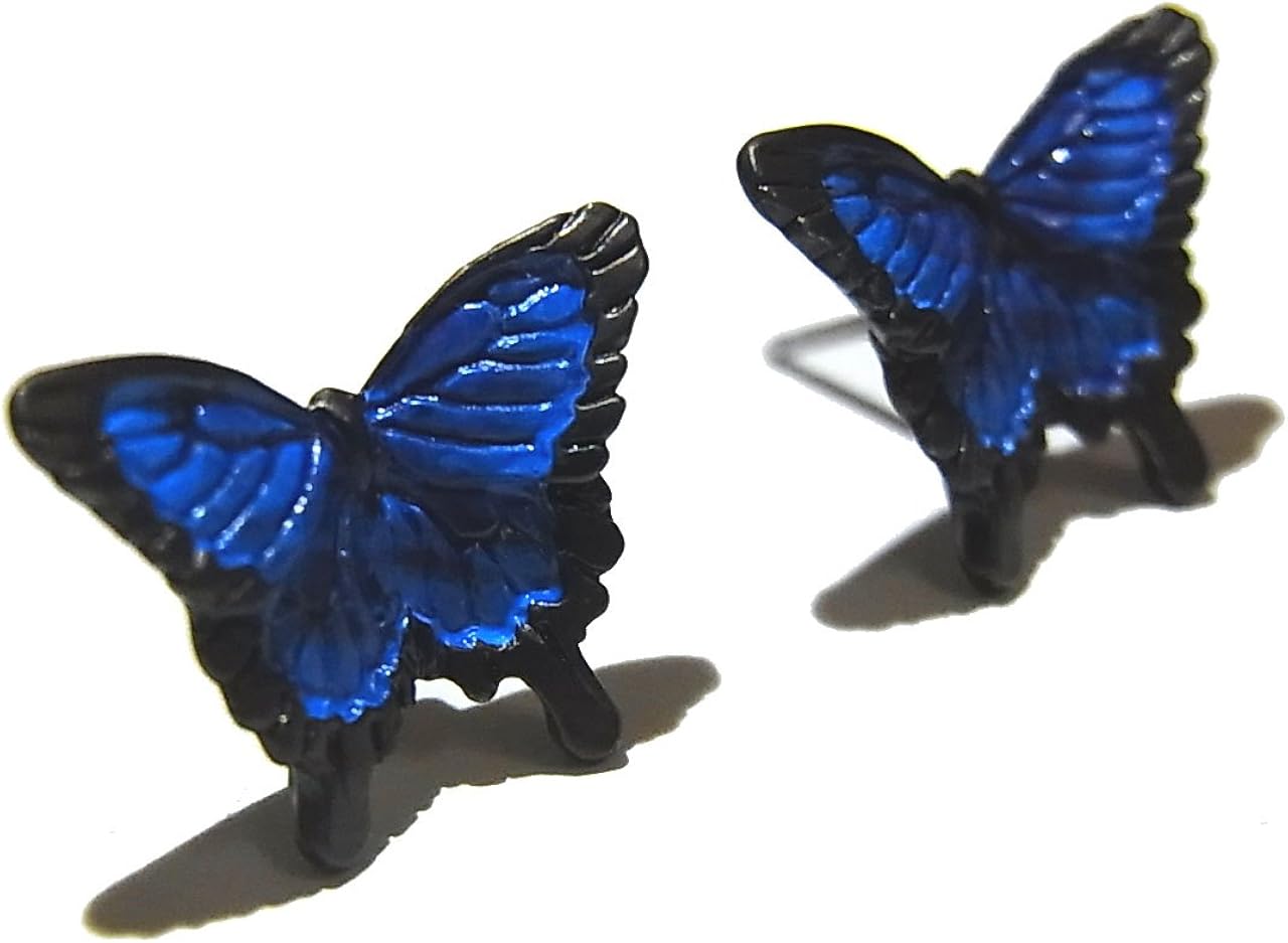 Amazon パルナートポック ピアス 蝶 Palnart Poc オオルリアゲハ 蝶々 バタフライ アクセサリー 個性的 昆虫 アゲハ蝶 誕生日 プレゼント 女性 かわいい レディース 人気 ジュエリー 通販