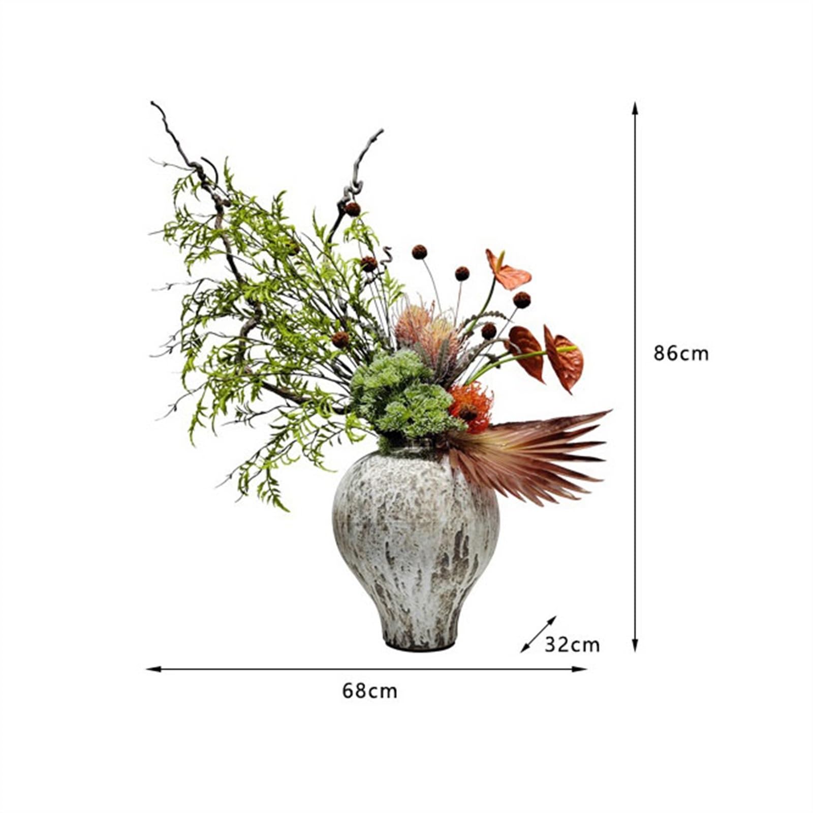 ヴィンテージクラフトフラワーアレンジメント花瓶装飾創造的な装飾品 Amazon.co.jp: 造花フラワーアレンジメント高級造花装飾ホテル