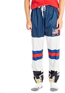 ChalkTalkSPORTS Hockey Player Lounge Pants - Patriotic Design, Youth & Adult Sizes, 100% Polyester Comfort