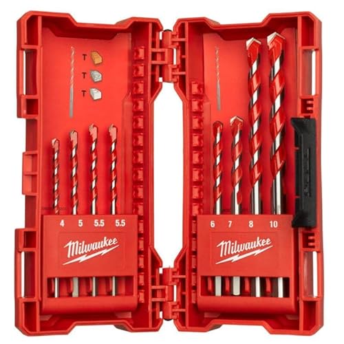 Milwaukee Premium 3 Sided Concrete Drill Bit (Pack of 8) 4932471193