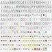 ME456 270 Black Letters, Pastel Colour Letters, Pastel Colour Emojis and Special Decorative Symbols for Use with A4 Cinematic Light Up Box
