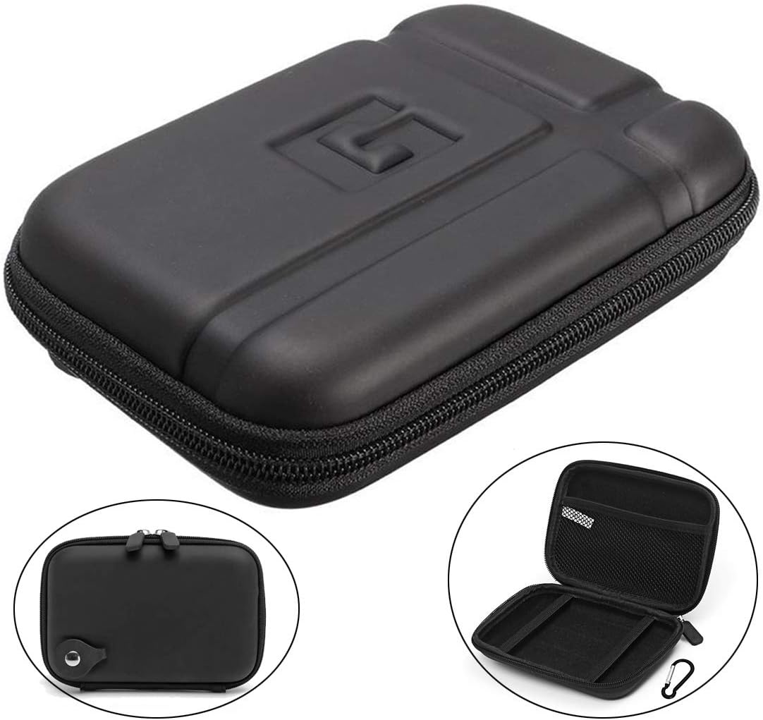 5" Inch Hard Carrying Case Water Proof Travel Case Bag Pouch for 5" 5.1" 5.2" Tomtom Garmin Nuvi 2597LMT 55LM 2557LMT 2555LMT 2595LMT 55LMT 52LM Zumo XT Magellan RoadMate GPS Units Small Devices