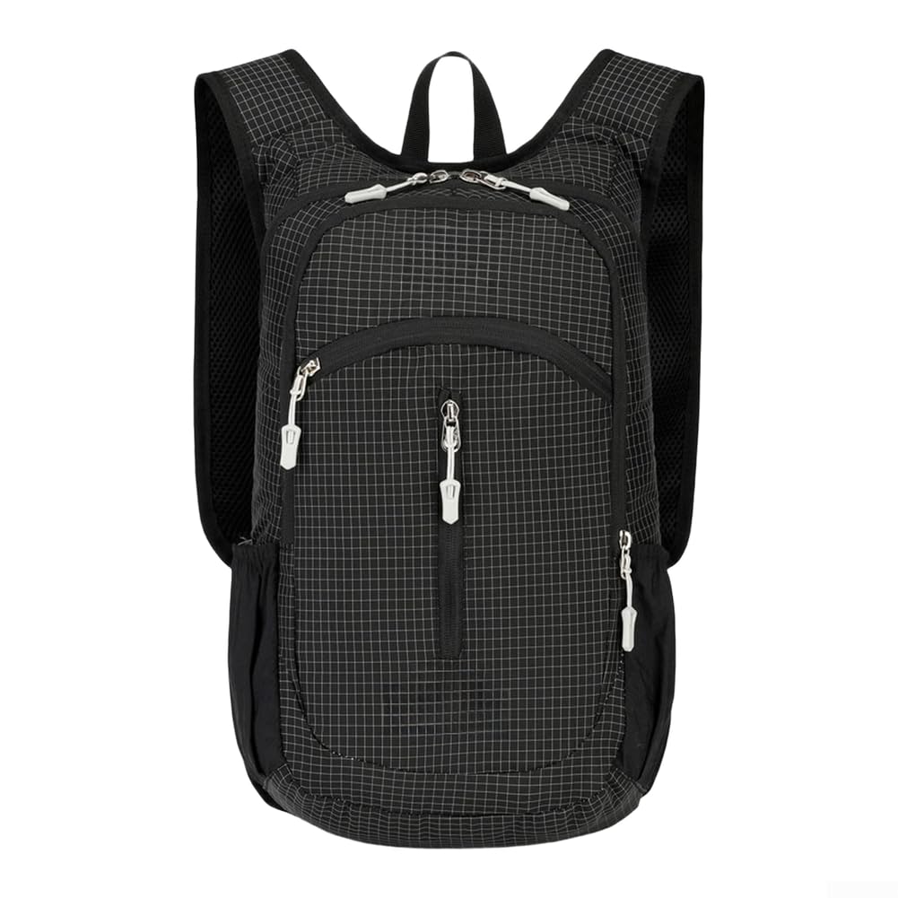 Zaino da campeggio all'aperto, 18 l, impermeabile, leggero, in nylon, per trekking, escursionismo, uso quotidiano (verde)