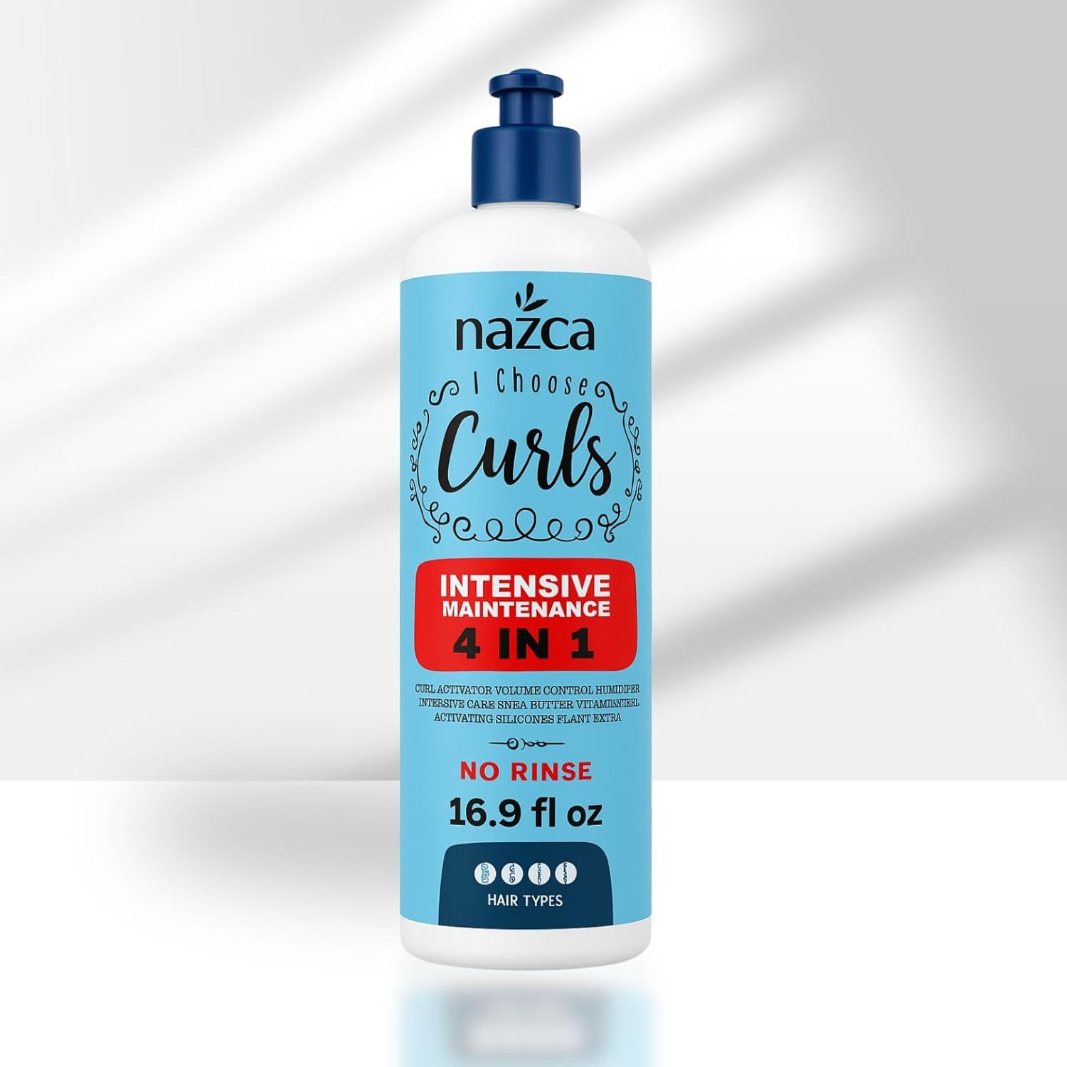 Generic Curls Nazca Leave-in Treatment 4x1 Activator, Volume Reducer, Humidifier, Restorative -Daily Care 16.9oz, White