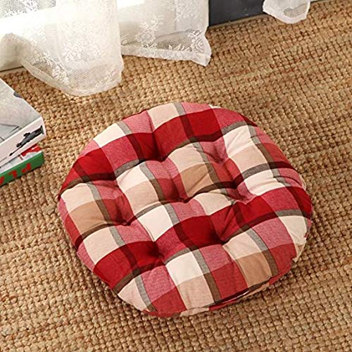 Coussin rond en toile de coton rembourré petit tapis de sol frais et lavable