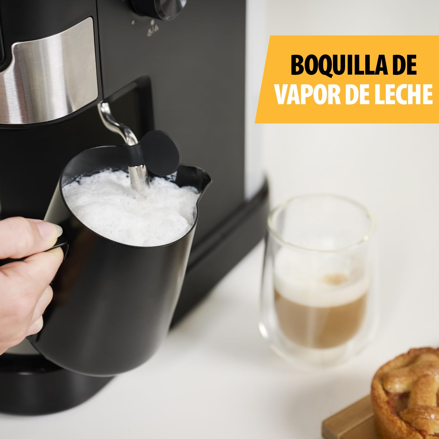 Tristar Máquina de Espresso 2 tazas a la vez | Apta para cápsulas de Nespresso y café molido | Calienta tazas | Apto para lavavajillas | 20 bares | 1100 W | CM-2278