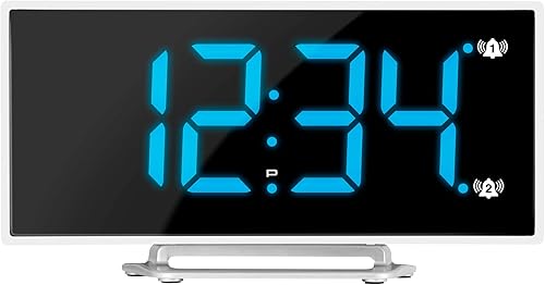 Miniatura 5 de MARATHON Reloj LED con pantalla curvada con alarma dual y puerto de carga USB