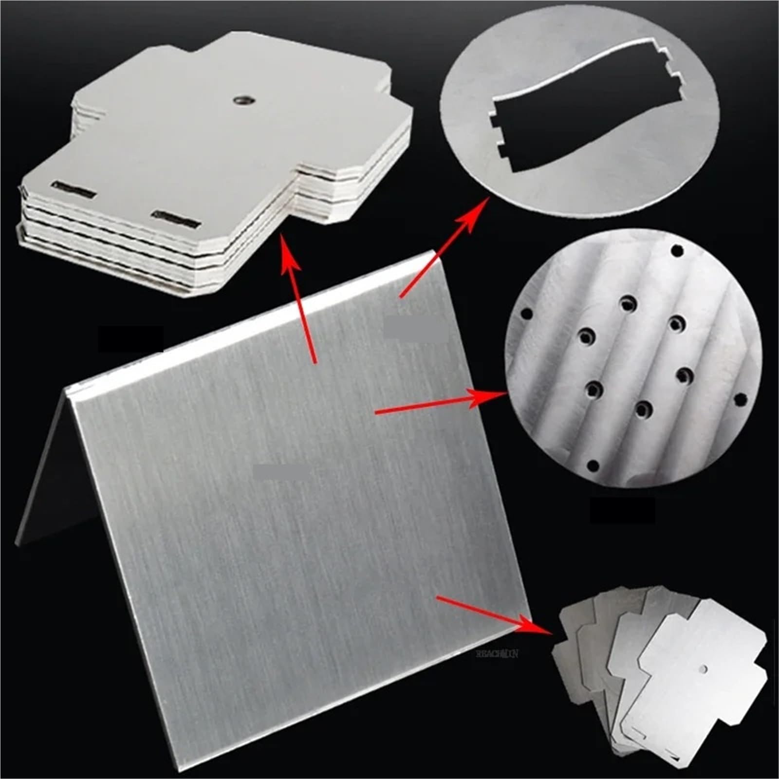 Hoja de acero inoxidable 304 | 0,5-10 mm 50x100 mm 1/2/4 piezas for mejoras del hogar industriales(6.0x50x100mm(2pcs))