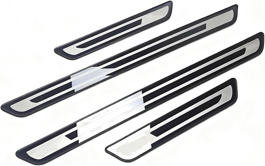 OUTMX 4PCS Car Door Sill Protectors for Cadillac Escalade IQL 2026, Stainless Steel Front/Rear Door Sill Scuff Plate Guard Anti-Scratch Entry Guard,B