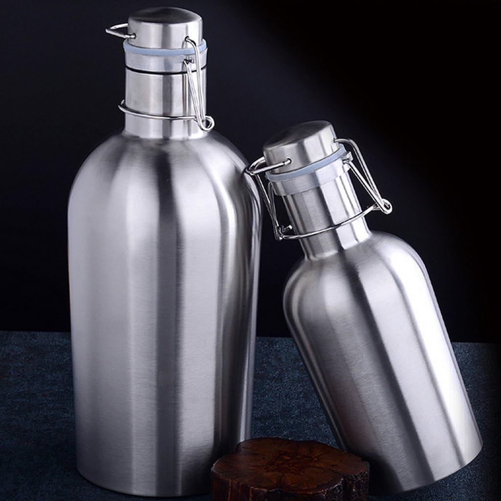 for Beer Lovers: 1L Stainless Steel Beer Growler - Keep Your Drink Cold Longer with Flip Top Lid - Perfect for Home, Bar, and Outdoor Use