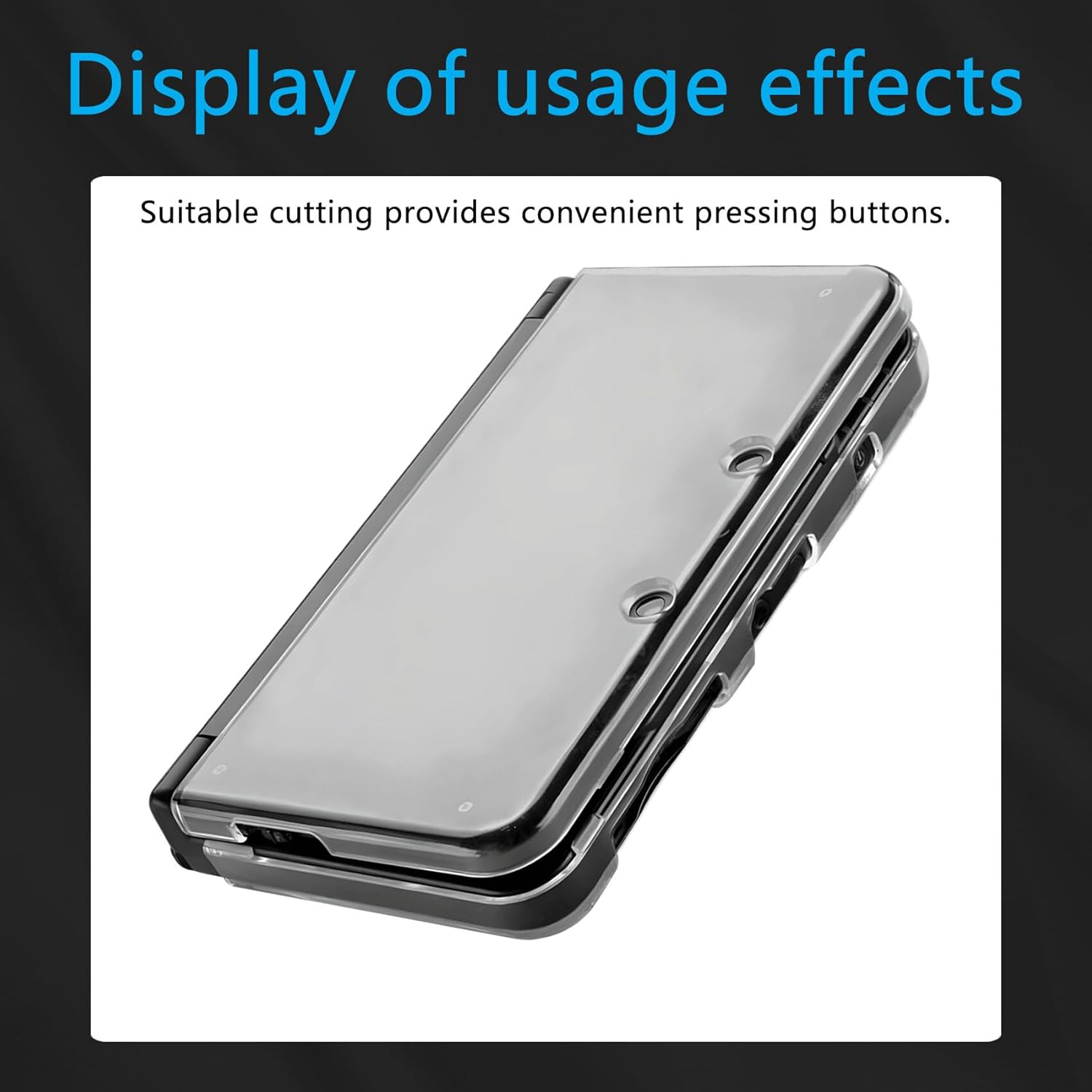 DTOL New 3DS XL Case - Ultra Clear Crystal Transparent Hard Shell Protective Case Cover Skin Shell for 2015 New Nintendo 3DS XL LL