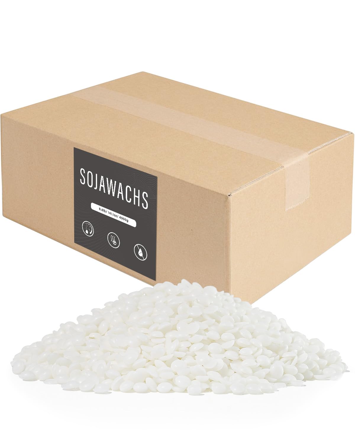 BOYUJK Sojawachs für Kerzen,Premium Natural Candle Wax, Kerzenwachs für Kerzen