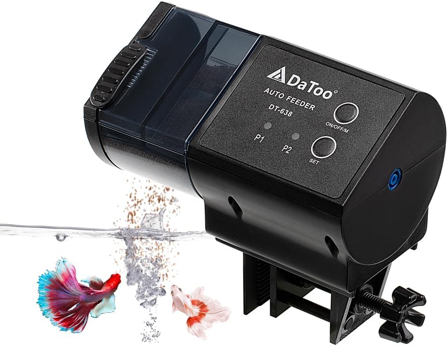 Aquarium Automatic Fish Feeder for Small Tank - Auto Food Dispenser Timer, Vacation Betta Feeder With Moisture-Proof Air Hole