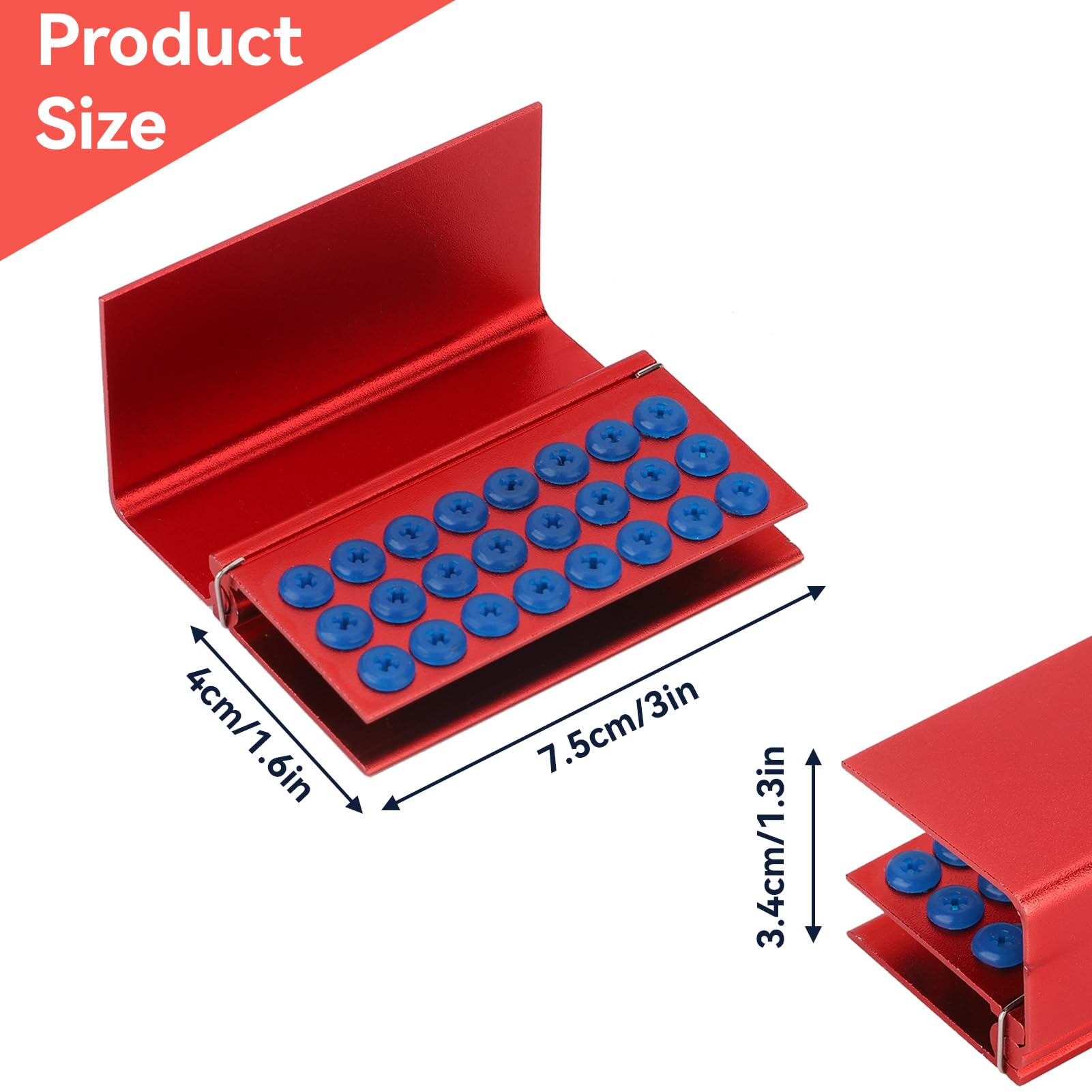 Desinfektionsbox, 24-Loch-Desinfektionskoffer aus Aluminiumlegierung mit Silikonpad, Zahnbohrer-Blockhalter, autoklavierbarer Zahnarztwerkzeug-Sterilisator, Reiniger für Zahnbohrer